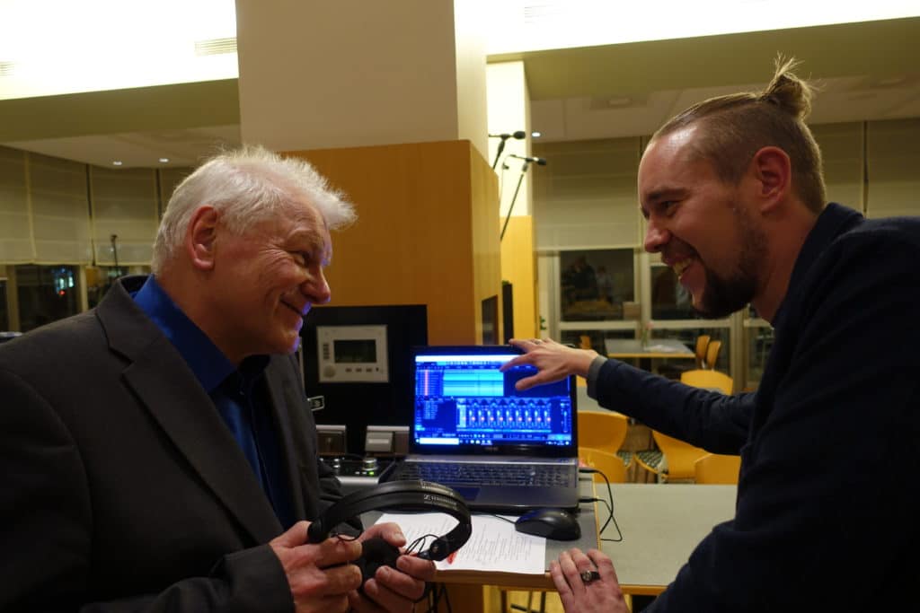 Tonmeister und Chorleiter im Gespräch